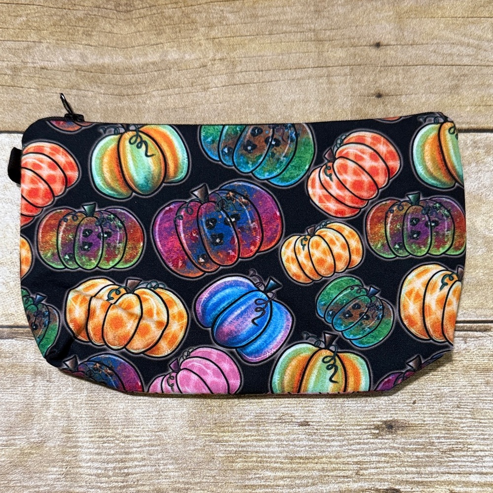 Colorful Pumpkin Print Pouch/Bag
